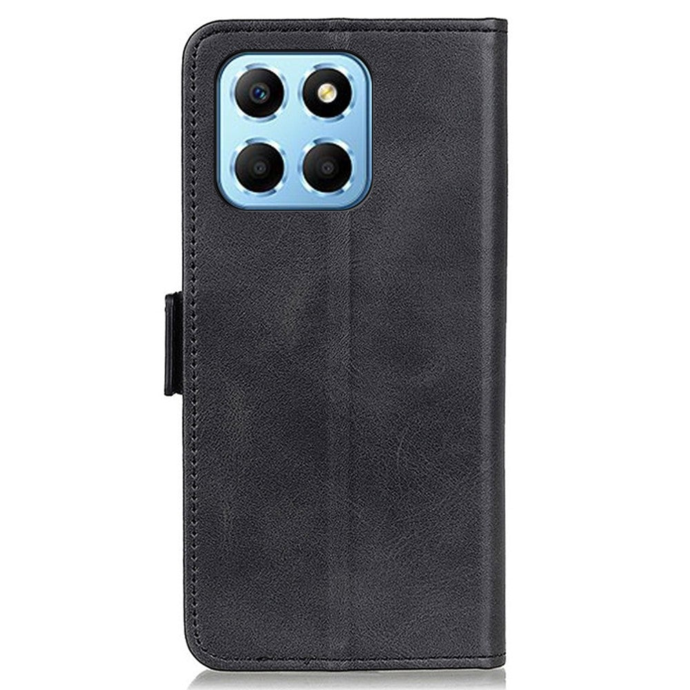 For Honor X8 5G PU Leather Side Magnetic Clasp Phone Case Wallet Stand Anti-scratch Protective Cell Phone Cover