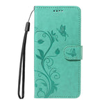 For Xiaomi Redmi Note 14 4G (164.84mm) PU Leather Cases Flower Pattern Wallet Stand Phone Cover with Strap