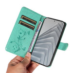 For Xiaomi Redmi Note 14 4G (164.84mm) PU Leather Cases Flower Pattern Wallet Stand Phone Cover with Strap