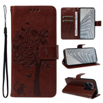 For Xiaomi Redmi Note 14 4G (164.84mm) Phone Case with Stand Cat Tree Pattern Leather Wallet Mobile Cover