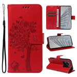 For Xiaomi Redmi Note 14 4G (164.84mm) Phone Case with Stand Cat Tree Pattern Leather Wallet Mobile Cover