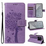For Xiaomi Redmi Note 14 4G (164.84mm) Phone Case with Stand Cat Tree Pattern Leather Wallet Mobile Cover