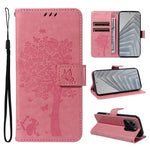 For Xiaomi Redmi Note 14 4G (164.84mm) Phone Case with Stand Cat Tree Pattern Leather Wallet Mobile Cover