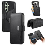 CASENEO For Samsung Galaxy S24 Case  MW-02 Detachable Magnetic Leather Flip Phone Cover