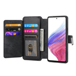 CASENEO For Samsung Galaxy S25 Case MW-02 Detachable Magnetic Leather Flip Phone Cover