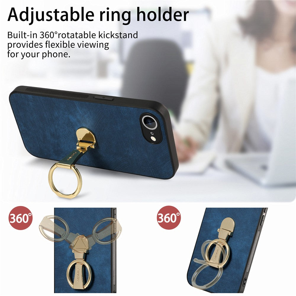 CASENEO D22 For iPhone 17th / 16th Case Folding Kickstand Retro Leather Back Phone Cover
