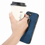 CASENEO D22 For iPhone 17th / 16th Case Folding Kickstand Retro Leather Back Phone Cover