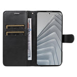 For Xiaomi Redmi Note 14 4G (164.84mm) Leather Wallet Case with Strap Solid Color Phone Stand Cover