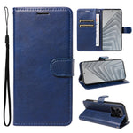 For Xiaomi Redmi Note 14 4G (164.84mm) Leather Wallet Case with Strap Solid Color Phone Stand Cover