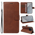 For Xiaomi Redmi Note 14 4G (164.84mm) Leather Wallet Case with Strap Solid Color Phone Stand Cover