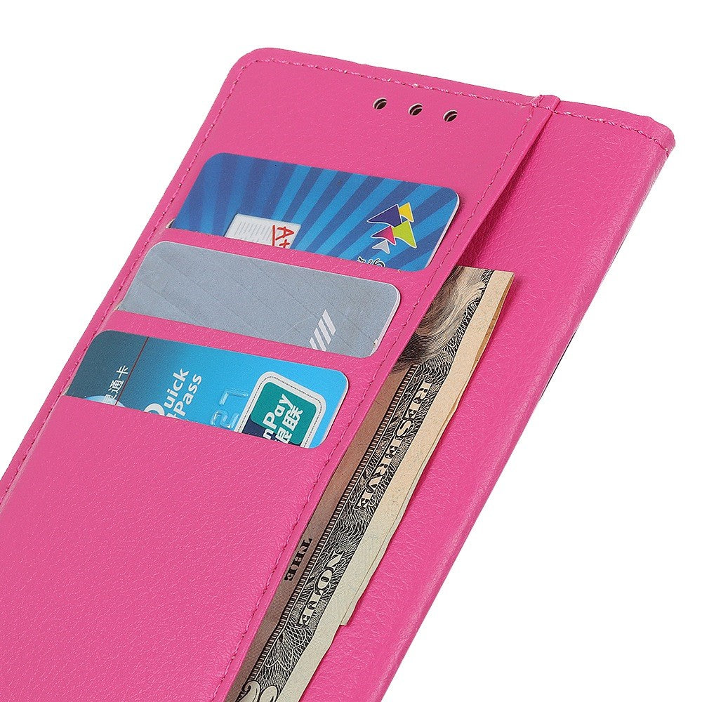 Litchi Texture Phone Cover for Honor X8 5G, Anti-scratch PU Leather Folio Flip Wallet Stand Protective Case