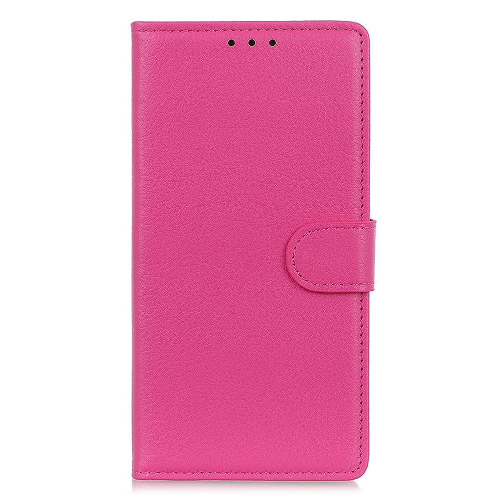 Litchi Texture Phone Cover for Honor X8 5G, Anti-scratch PU Leather Folio Flip Wallet Stand Protective Case