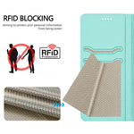 For iPhone 17th / 16th Wallet Case RFID Blocking Litchi Texture Leather Mobile Cover