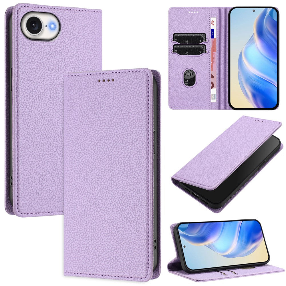 For iPhone 17th / 16th Wallet Case RFID Blocking Litchi Texture Leather Mobile Cover