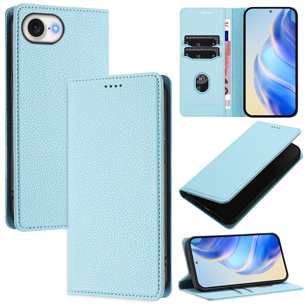 For iPhone 17th / 16th Wallet Case RFID Blocking Litchi Texture Leather Mobile Cover
