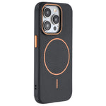 Til iPhone 15 Pro Magnetisk Cover Litchi Tekstur TPU Telefoncover Kompatibelt med MagSafe