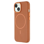 For iPhone 15 Magnetic Case Litchi Texture TPU Phone Cover Compatible with MagSafe