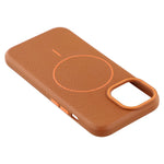 For iPhone 15 Magnetic Case Litchi Texture TPU Phone Cover Compatible with MagSafe