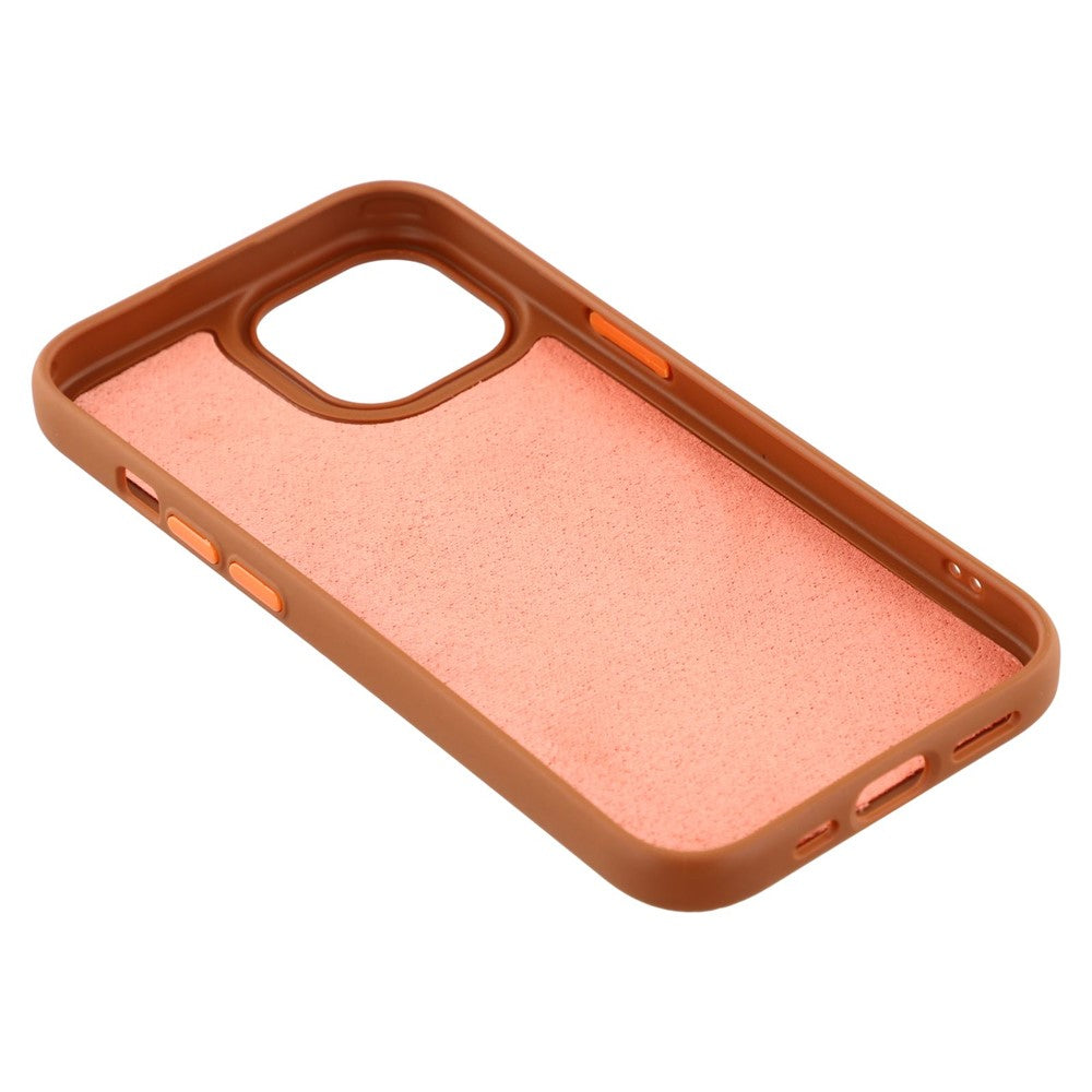 For iPhone 15 Magnetic Case Litchi Texture TPU Phone Cover Compatible with MagSafe