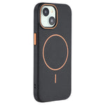 For iPhone 15 Magnetic Case Litchi Texture TPU Phone Cover Compatible with MagSafe