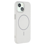 For iPhone 15 Magnetic Case Litchi Texture TPU Phone Cover Compatible with MagSafe