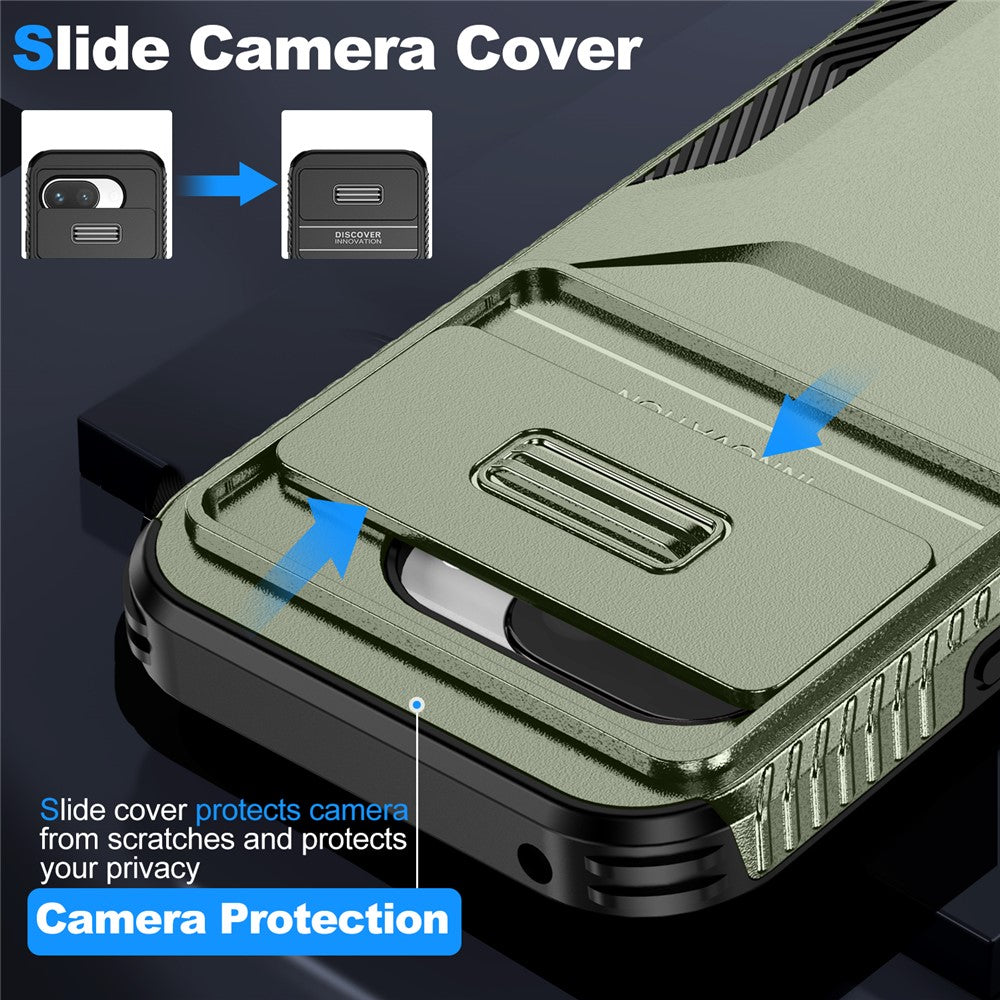 Til Google Pixel 9a Cover Camshield TPU + PC Telefoncover Skridsikker Sidekant