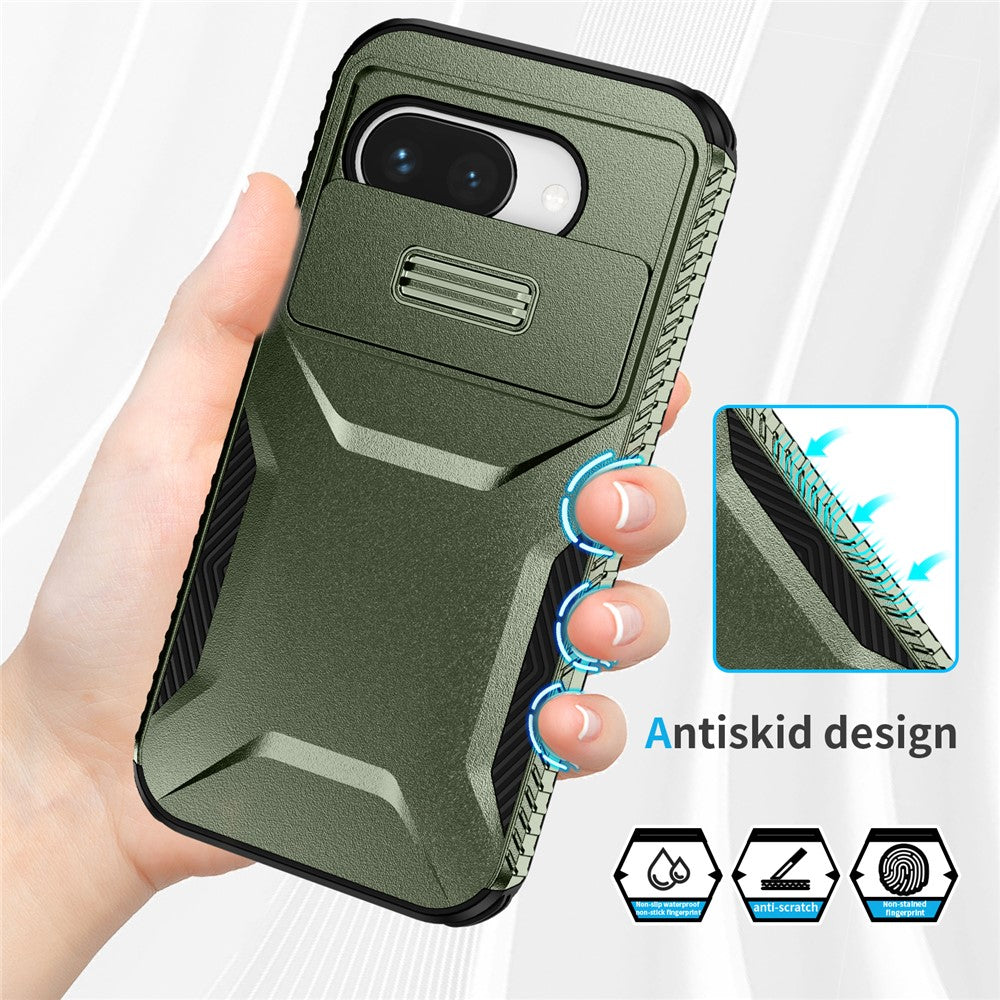 Til Google Pixel 9a Cover Camshield TPU + PC Telefoncover Skridsikker Sidekant