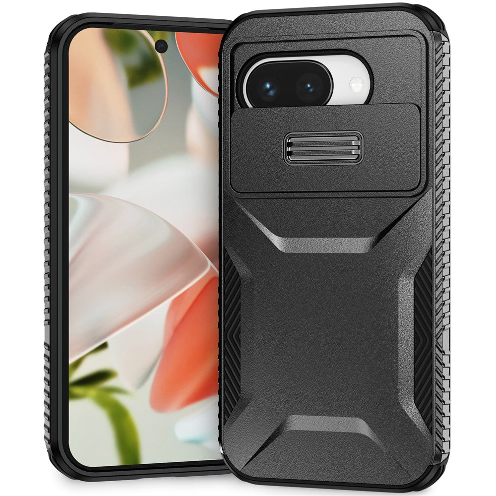 Til Google Pixel 9a Cover Camshield TPU + PC Telefoncover Skridsikker Sidekant