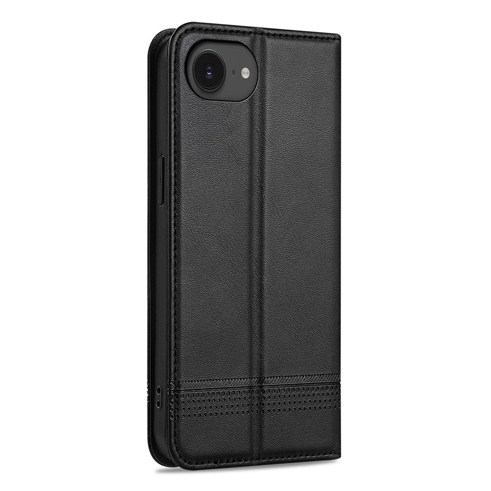 AZNS For iPhone 17th / 16th Case Cowhide Texture PU Leather Wallet Phone Cover