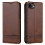 AZNS For iPhone 17th / 16th Case Cowhide Texture PU Leather Wallet Phone Cover