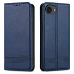 AZNS For iPhone 17th / 16th Case Cowhide Texture PU Leather Wallet Phone Cover