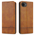 AZNS For iPhone 17th / 16th Case Cowhide Texture PU Leather Wallet Phone Cover