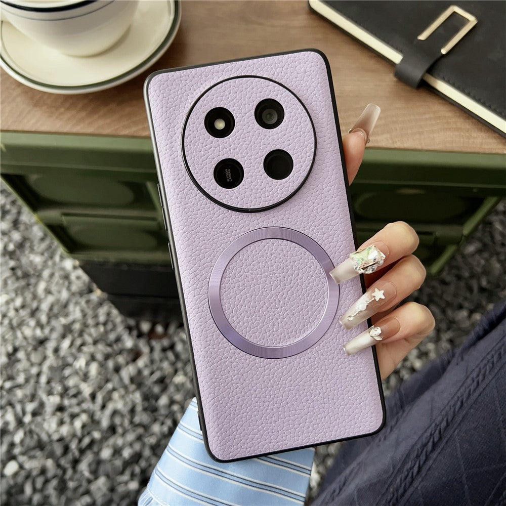 For Honor Magic7 Lite 5G / X9c 5G / X60 Pro 5G Magnetic Case Litchi Texture PU Leather + TPU Phone Back Cover