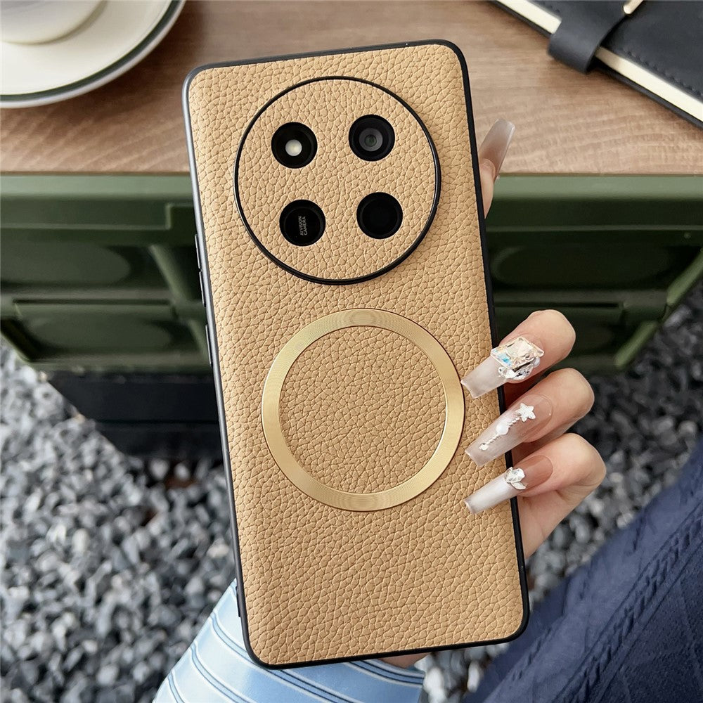 For Honor Magic7 Lite 5G / X9c 5G / X60 Pro 5G Magnetic Case Litchi Texture PU Leather + TPU Phone Back Cover