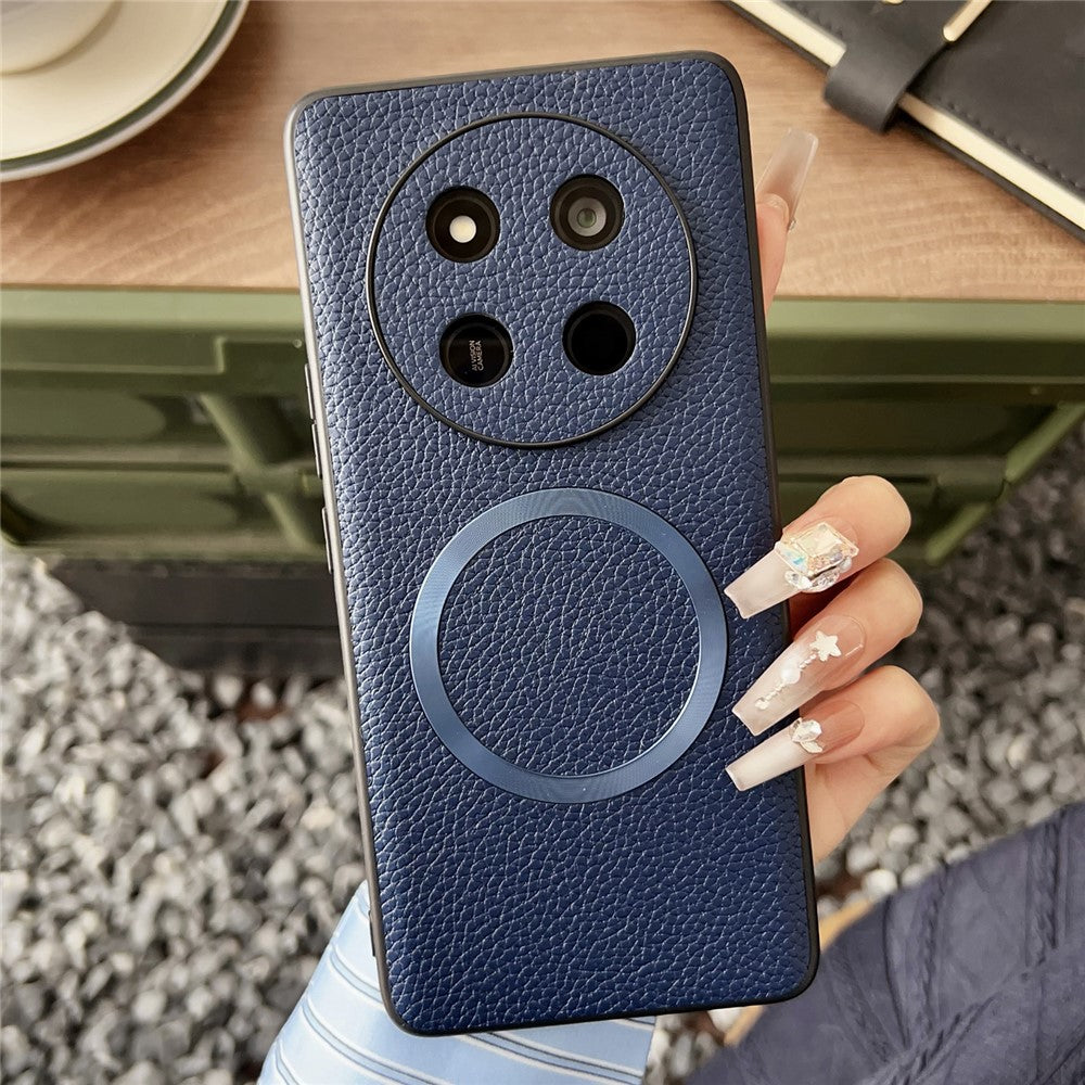 For Honor Magic7 Lite 5G / X9c 5G / X60 Pro 5G Magnetic Case Litchi Texture PU Leather + TPU Phone Back Cover