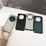 For Oppo Find N5 5G Magnetic Case PU + TPU Phone Back Cover