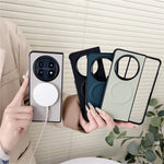 For Oppo Find N5 5G Magnetic Case PU + TPU Phone Back Cover