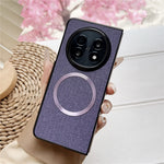 For Oppo Find N5 5G Magnetic Case Drop-Proof TPU + Cloth Back Phone Cover