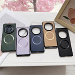 For Oppo Find N5 5G Magnetic Case Litchi Texture PU Leather + TPU Phone Back Cover