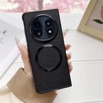 For Oppo Find N5 5G Magnetic Case Litchi Texture PU Leather + TPU Phone Back Cover