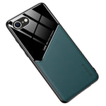 For iPhone 17th / 16th Case Leather Coated PC+TPU Phone Back Cover