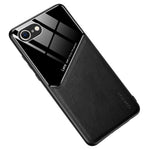 For iPhone 17th / 16th Case Leather Coated PC+TPU Phone Back Cover