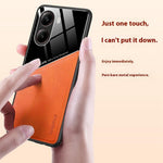 For Xiaomi Redmi Turbo 4 5G Case Leather Coated PC + TPU Phone Back Cover
