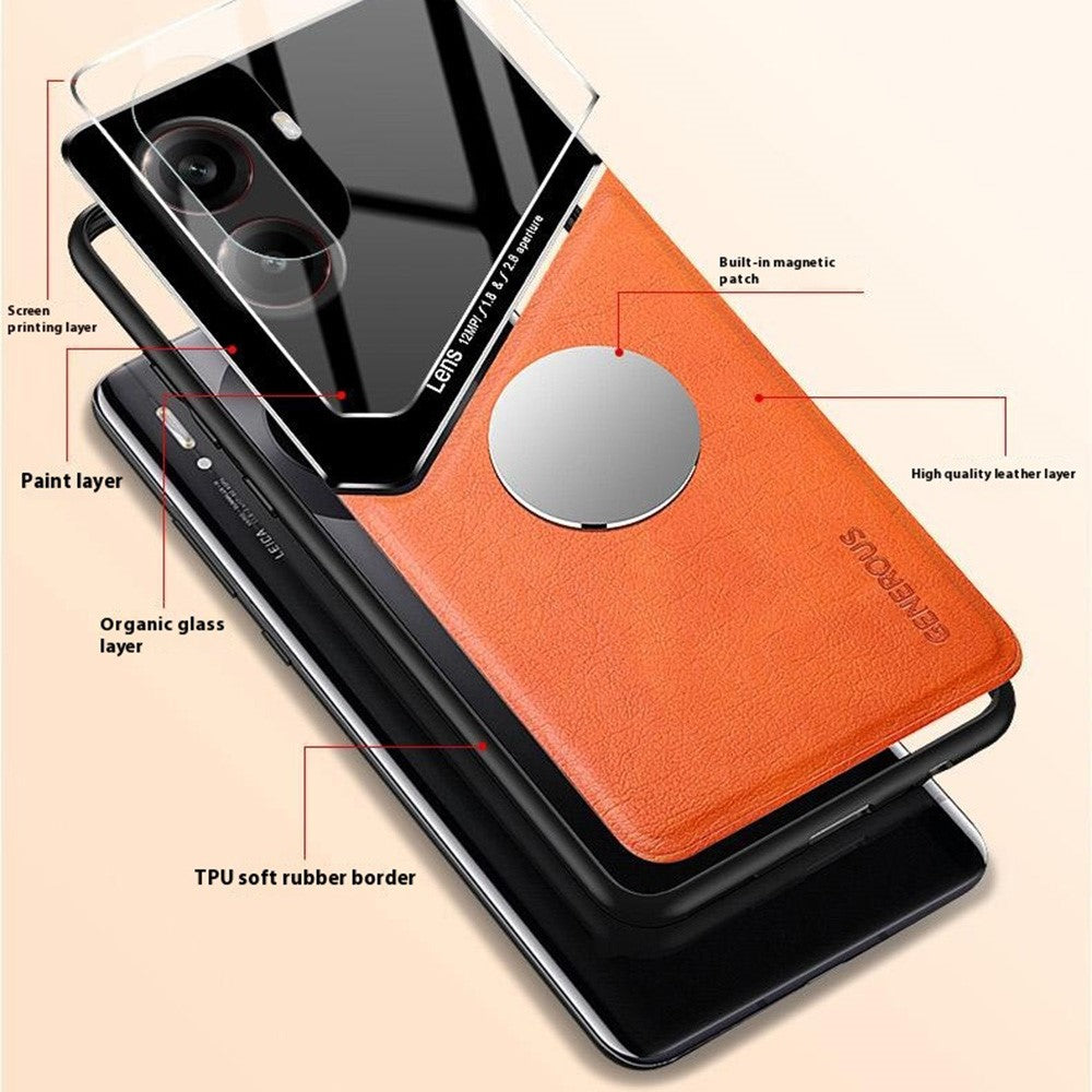 For Xiaomi Redmi Turbo 4 5G Case Leather Coated PC + TPU Phone Back Cover