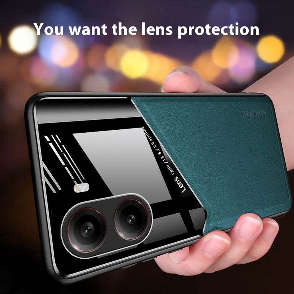 For Xiaomi Redmi Turbo 4 5G Case Leather Coated PC + TPU Phone Back Cover