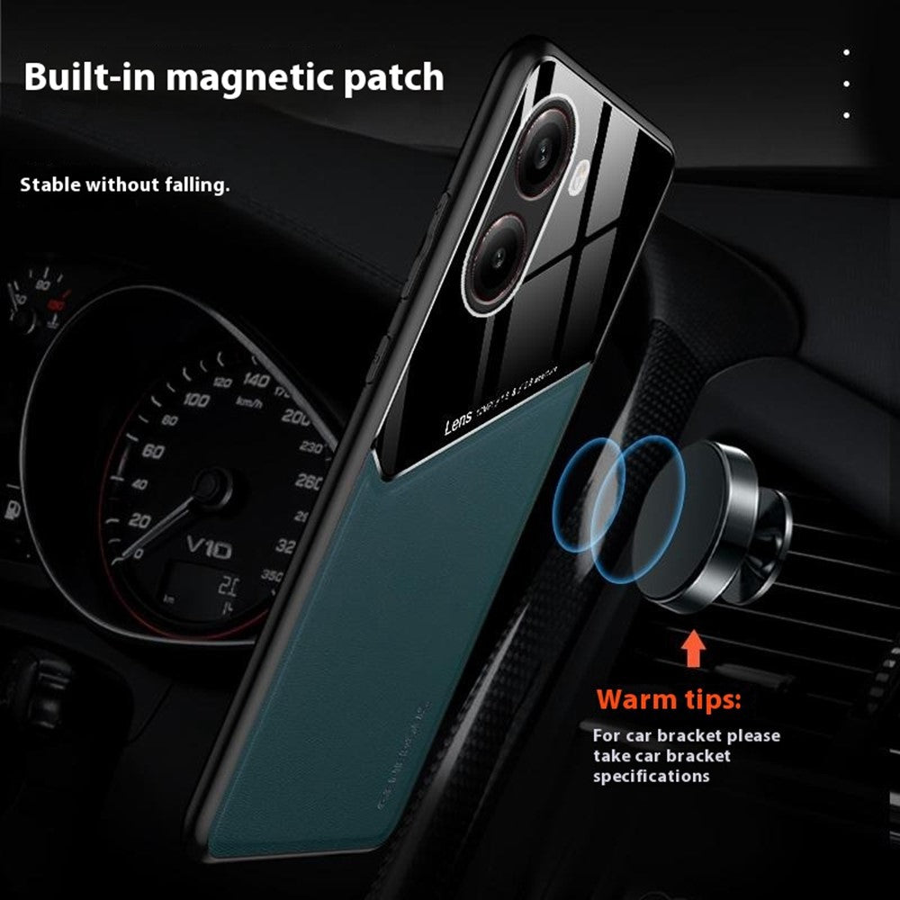For Xiaomi Redmi Turbo 4 5G Case Leather Coated PC + TPU Phone Back Cover