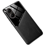 For Xiaomi Redmi Turbo 4 5G Case Leather Coated PC + TPU Phone Back Cover