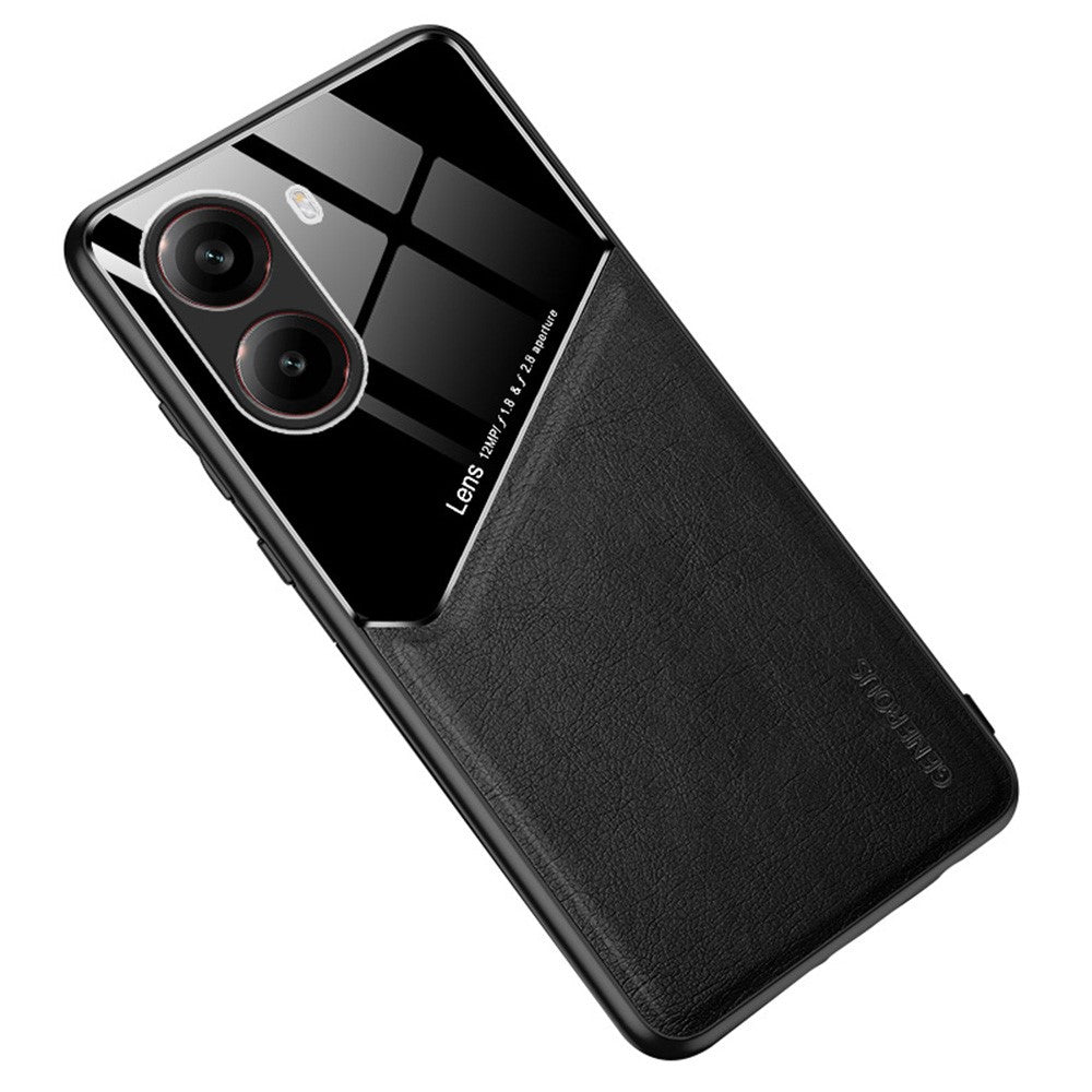 For Xiaomi Redmi Turbo 4 5G Case Leather Coated PC + TPU Phone Back Cover