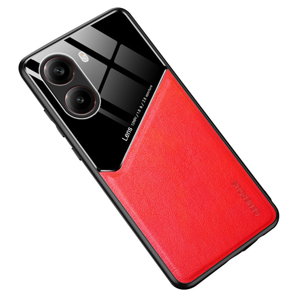 For Xiaomi Redmi Turbo 4 5G Case Leather Coated PC + TPU Phone Back Cover