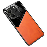 For Xiaomi Redmi Note 14 4G (163.25mm) Case Leather Coated PC + TPU Phone Back Cover